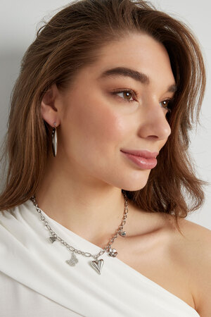 Halskette mit natürlichem Liebesanhänger – Silber h5 Bild2